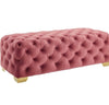 Button Tufted Modern Aesthetic Velvet Ottoman - Lixra