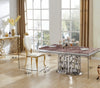 Contemporary Style Luxurious Marble-Top Splendid Dining Table Set - Lixra
