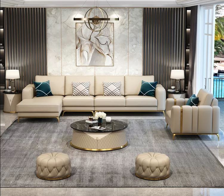 Modern Luxurious Splendid Leather Sectional Sofa - Lixra