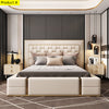 Contemporary Classic Luxurious Upholstered Fabric Bed - Lixra