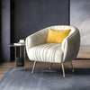 Scandinavian Style Congenial Fabric Accent Chair - Lixra