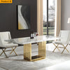 Modern Gleamy Marble-Top Grandiose Dining Table - Lixra