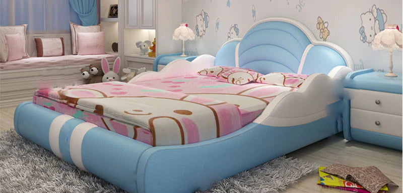 Modern Endearing Comfy Leather Kids Bed / Lixra