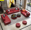 Button Tufted Delectable Leather Sofa Set - Lixra