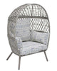 Egg Shaped Polyester Fabric Rattan Outdoor Sofa / Lixra