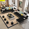 Modern Lavish U-shaped Black Fabric Sectional Sofa - Lixra