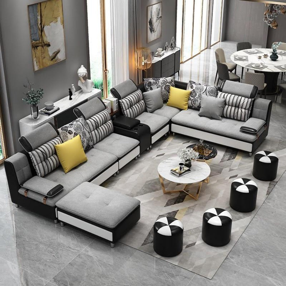 Light grey deals u shaped sectional