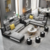 Modern Lavish U-shaped Light Grey Fabric Sectional Sofa - Lixra