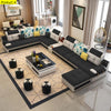 Modern Lavish U-shaped Dark Grey Fabric Sectional Sofa - Lixra
