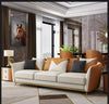 Modern Designed Curvy-Back Support Sumptuous Leather Sofa Set / Lixra