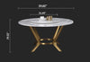 Light Luxury Home Desire Luxurious Round Shaped Marble Top Dining Table - Lixra