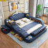 Modern Multi-Functional Palatial Leather Soft Bed - Lixra