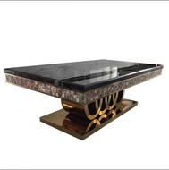 Glossy Marble Rectangular Coffee Table / Lixra