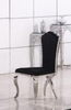 Set Of 2 Chic Design Black Velvet Metallic Dining Chair / Lixra