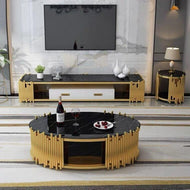 Modern Designed Marble Coffee Table, TV Stand And Side Tables / Lixra