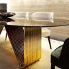 Oval Shaped Marble Countertop Designer Dining Table / Lixra