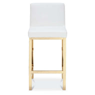 Set Of 3 Stylish Velvet Mid-Century Bar Stools / Lixra