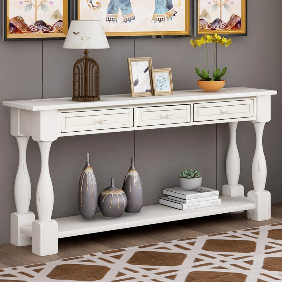 64" Exquisite Style Modern Wooden Accent Table / Lixra