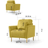 Gold Velvet Love Sofa With 2 Single Seater Sofa / Lixra