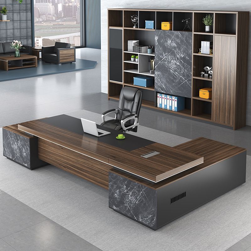 Contemporary Design Modern Look L-Shaped Computer Desk with Storage ...
