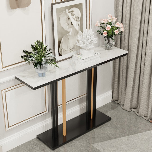 Luxurious Glossy Sintered Stone Top Accent Table / Lixra