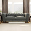 Modern Glossy Finish Cozy Comfort Chesterfield Designed Fabric Couch - Lixra