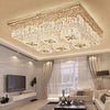 Luxurious Remote Dimmable Glass & Crystal Ceiling Light Chandelier