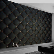 3D Black Luxurious Living Room Wallpaper / Lixra