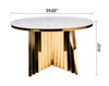 Elegant Designed Zig-Zag Base Luxurious Marble Top Dining Table - Lixra