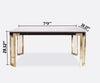 Commercial Ultra Modern Rectangular Shaped Marble Top Dining Table Set - Lixra