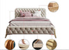 Concrete Superfluous Tufted Designed Luxurious Leather Bed - Lixra