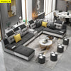 Modern Lavish U-shaped Grey Fabric Sectional Sofa - Lixra