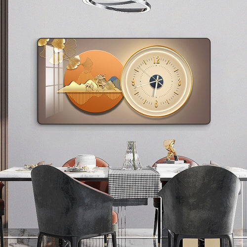 Rectangular Exquisite Painting Luxurious State Of Art Wall Clock / Lixra