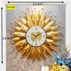 Beautiful Floral Designed Metal Wall Clock / Lixra