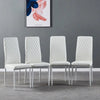 Set of 4 Lavish Fireproof Leather Dining Chairs - Lixra