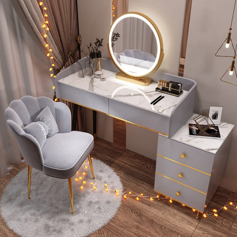 Modern Lavish Marble-Top Dresser Set