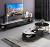 Creative Stylish Steel Embedded Multifunctional Marble Top Coffee Table and TV Stand - Lixra