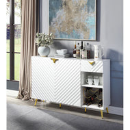 Elegant Gold-Plated Dining White Buffet Table / Lixra