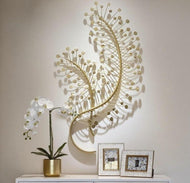 Exclusive Golden Finish Metal Wall Hanging / Lixra