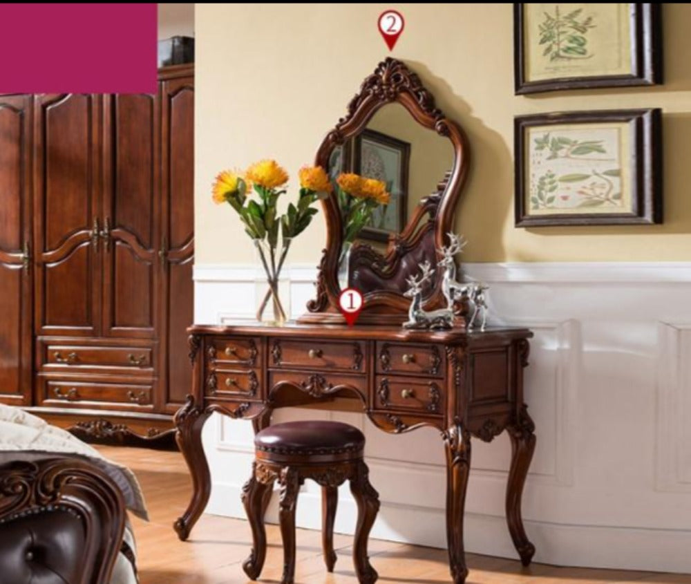 american dressing table designs TAYLOR SHERATON American Dressing Table Solid Wood Bedroom Vanity Tabl AsianTeakFurniture.com