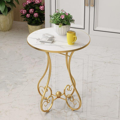 Charismatic Look Round Shaped Marble Top Coffee Table - Lixra