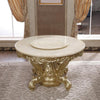 Home Inspired Classic Desire Round Shaped Marble Top Dining Table Set - Lixra