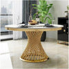 Contemporary Exemplary Solace Round Marble-Top Dining Table Set / Lixra