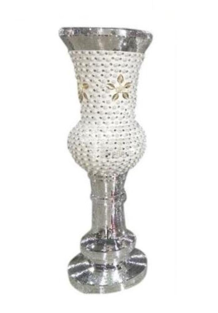 Glossy Finish Antique Style Mosaic Mirror Flower Vase - Lixra