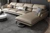 L-Shaped Minimalistic Designed Spacious Leather Sectional Sofa Set - Lixra