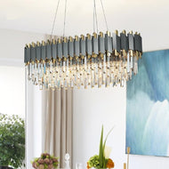 Crystal Rectangular Chandelier Lighting / Lixra