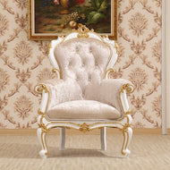 Button-Tufted Handcrafted Fabric Accent Chair / Lixra