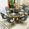 Modern Luxurious Marble Dining Table Ensemble With Lazy Susan / Lixra