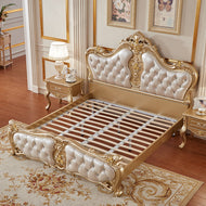 Antique Inspired European Style Leather Bed / Lixra