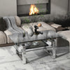 Tempered Glass Classic Style Dual Layer Mirrored Coffee Table / Lixra